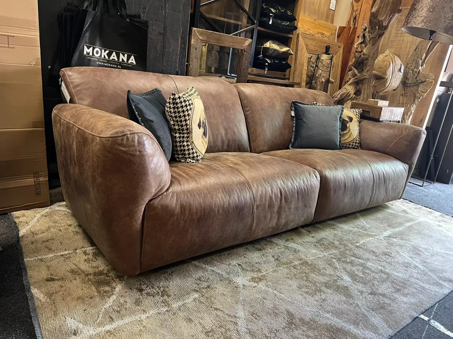 Amare, Loungebank · extra zitdiepte — Africa tabac of stof