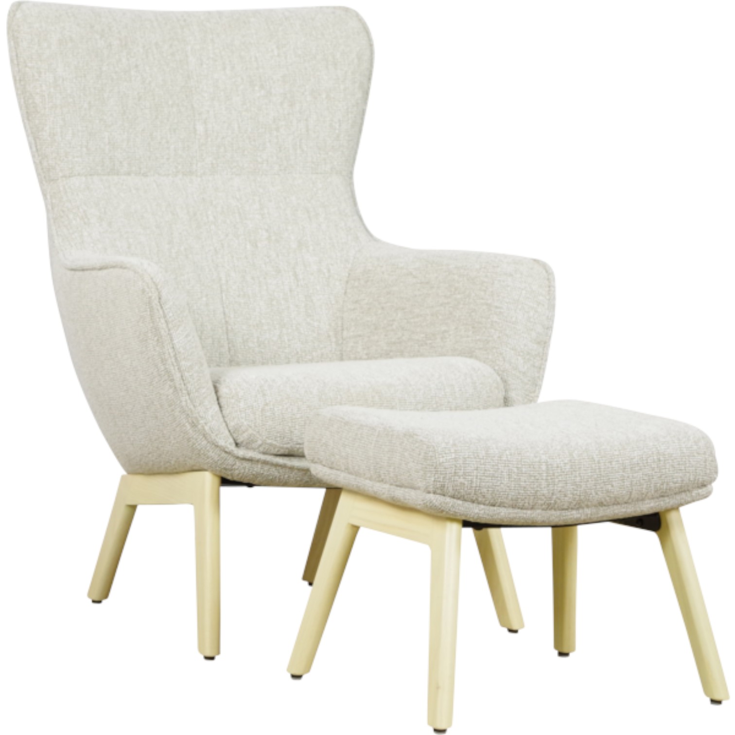 Flip, Fauteuil + hocker · Wildeboer — Stof Lodge